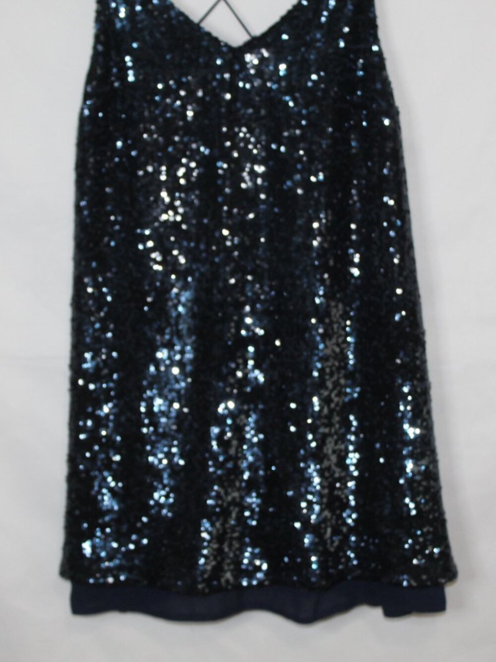 Free People women's dress size XS dark blue sequin mini strappy party slip - Picture 5 of 13